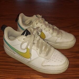 Nike White and Yellow Athletic Shoes